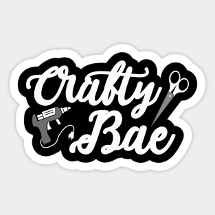 Crafty Bae Glue Gun Scissors Gift for Crafters Sticker